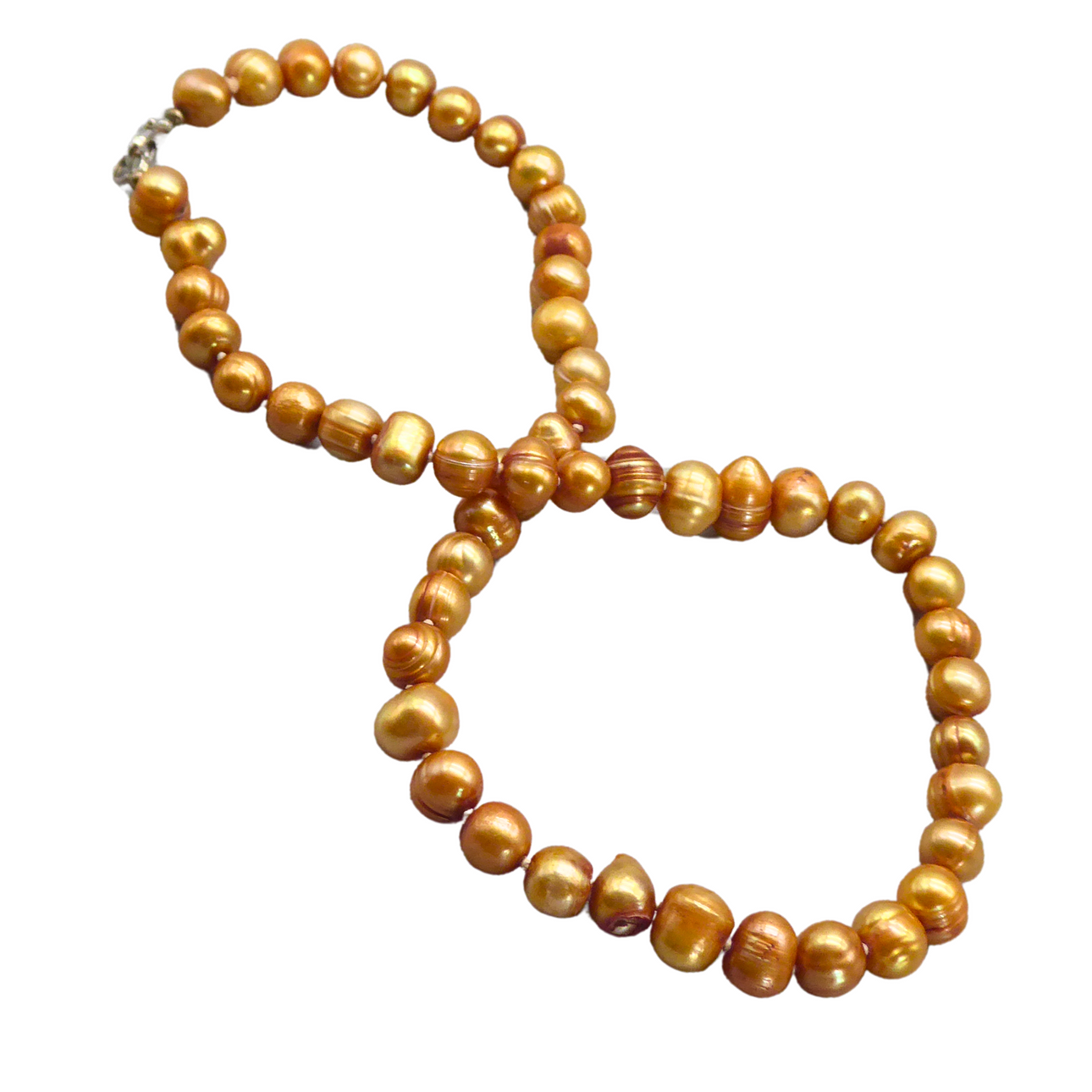 HUNAJAVÄRINEN HELMI KAULAKORU.