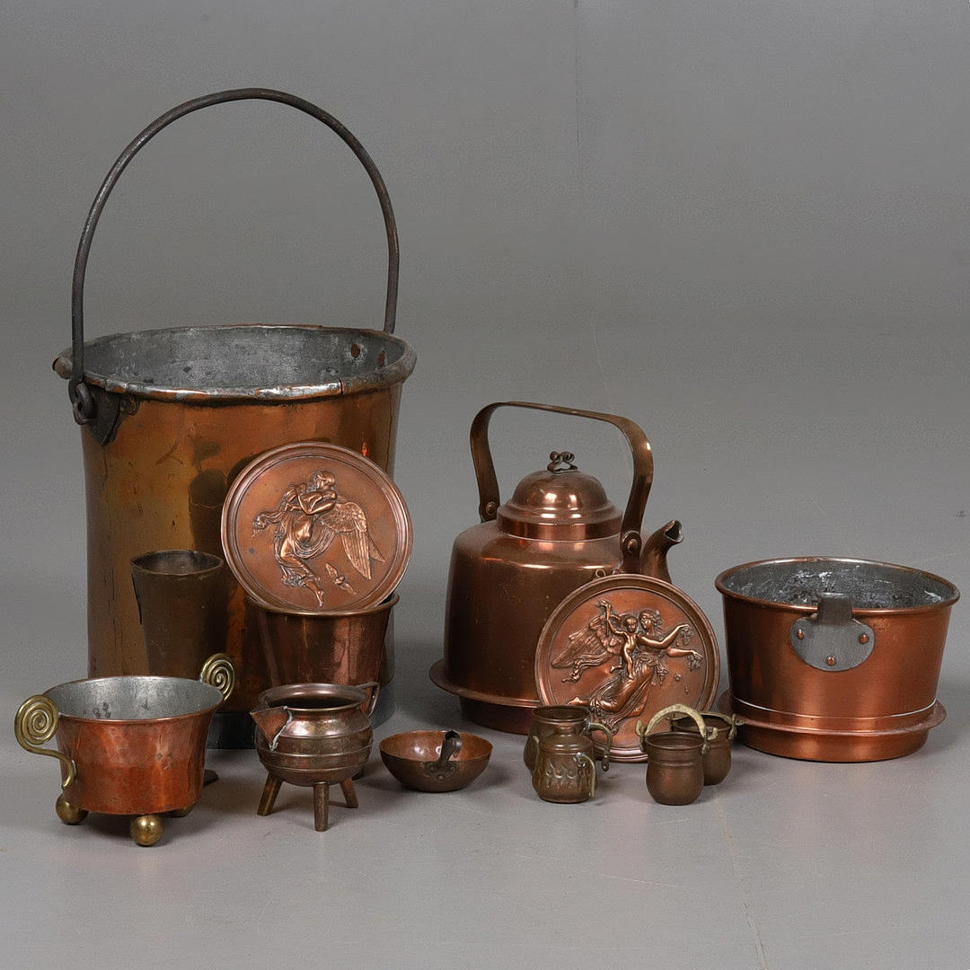 COPPER OBJECTS. 14 PCS.