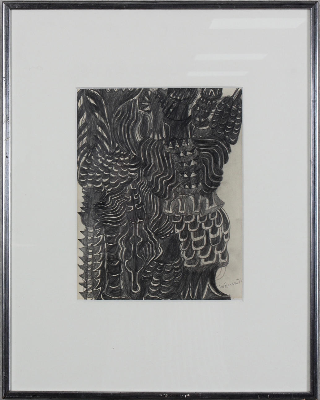 UNIDENTIFIED ARTIST, Pencil drawing, signed, dated.