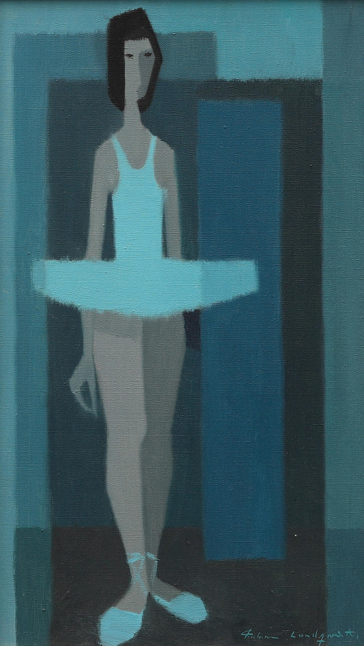 FABIAN LUNDQVIST. Ballet dancer, oil on canvas, signed.