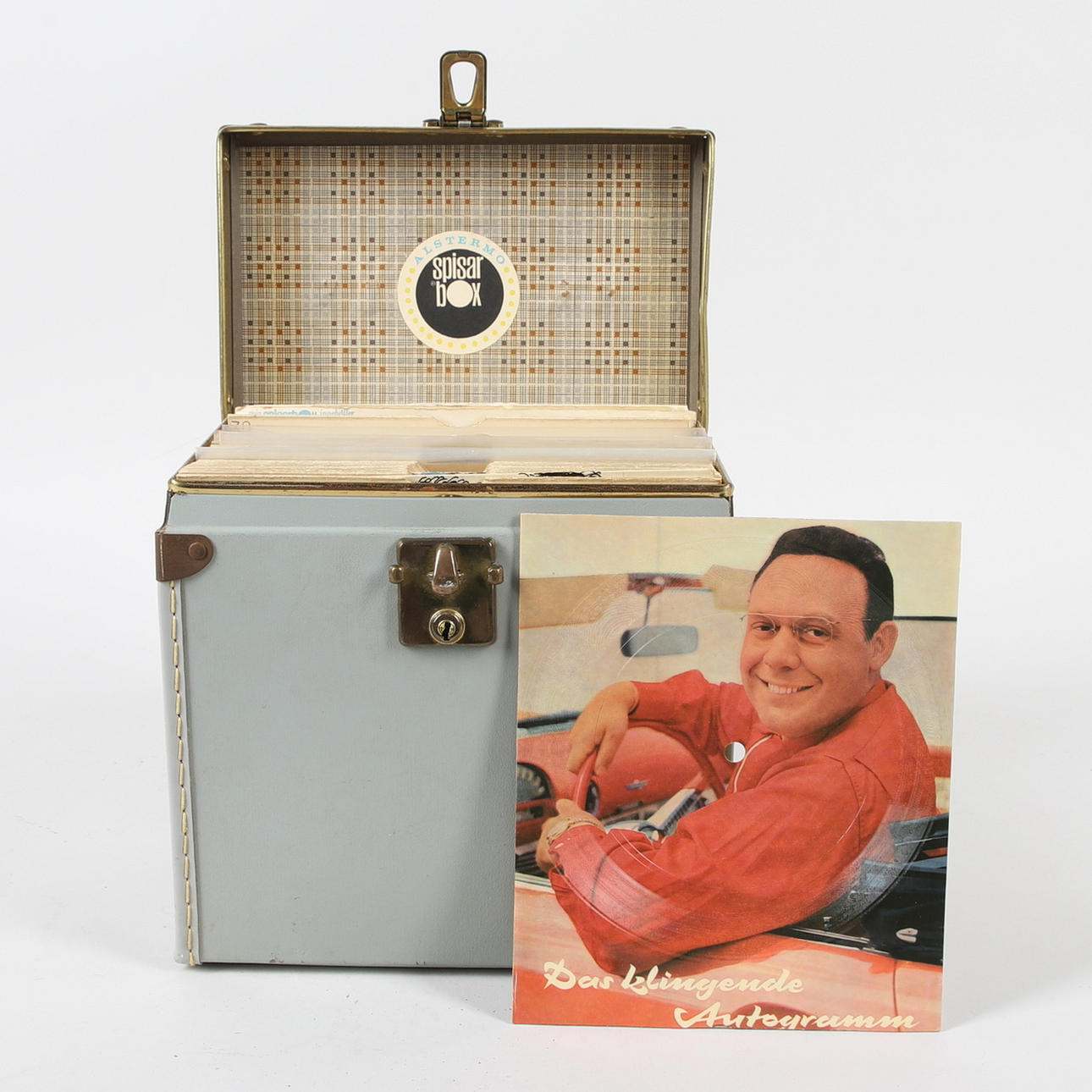 RECORDS/SINGLES, 19 pcs. with box, some signed, 1960s.