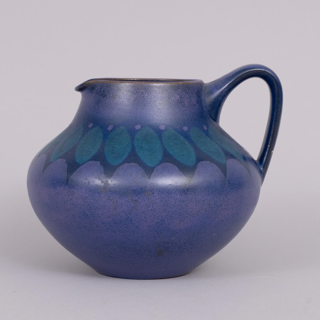 A jug, glazed earthenware, Kupfermühle, Germany.