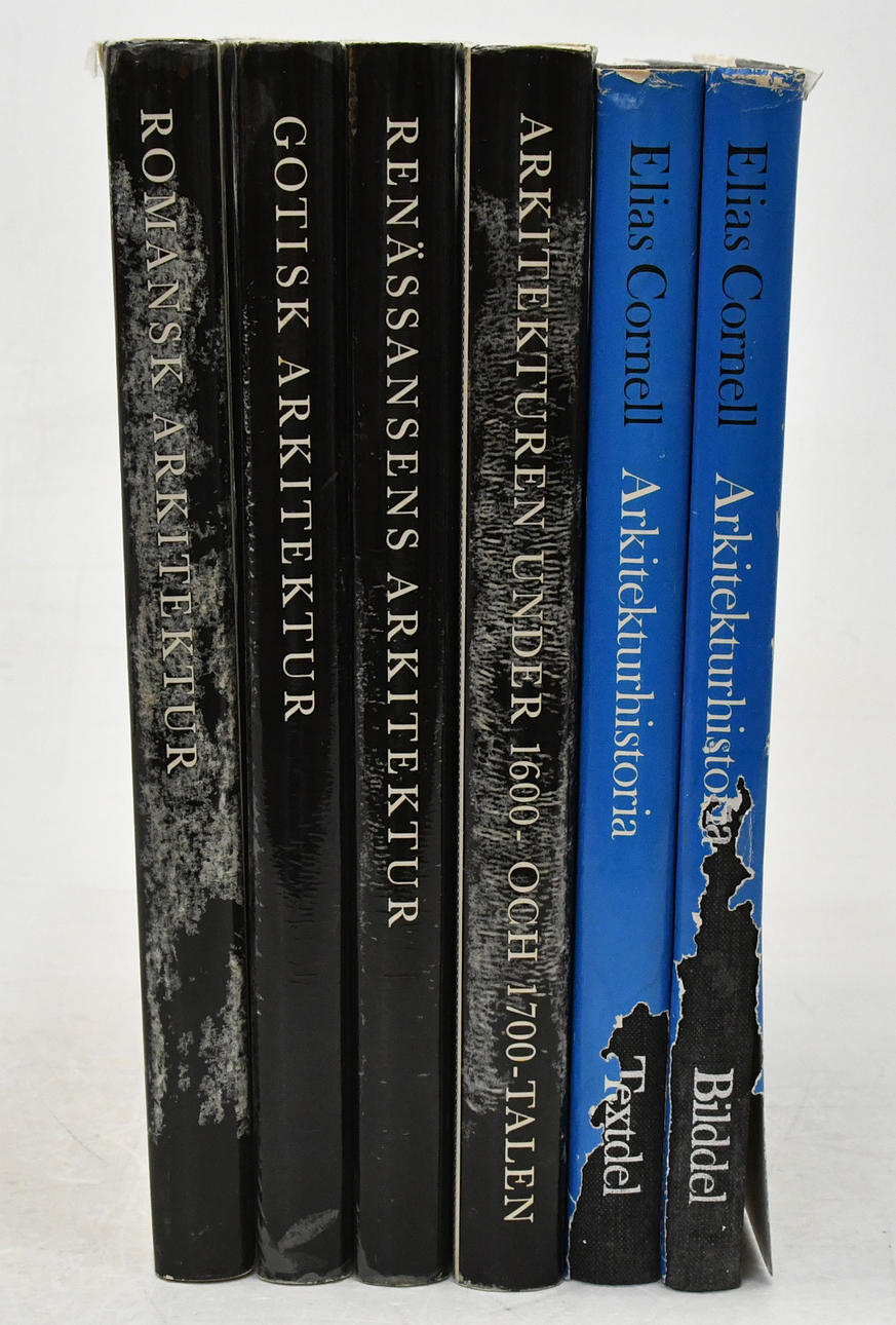 Bøger om arkitekturhistorien. 6 bind.