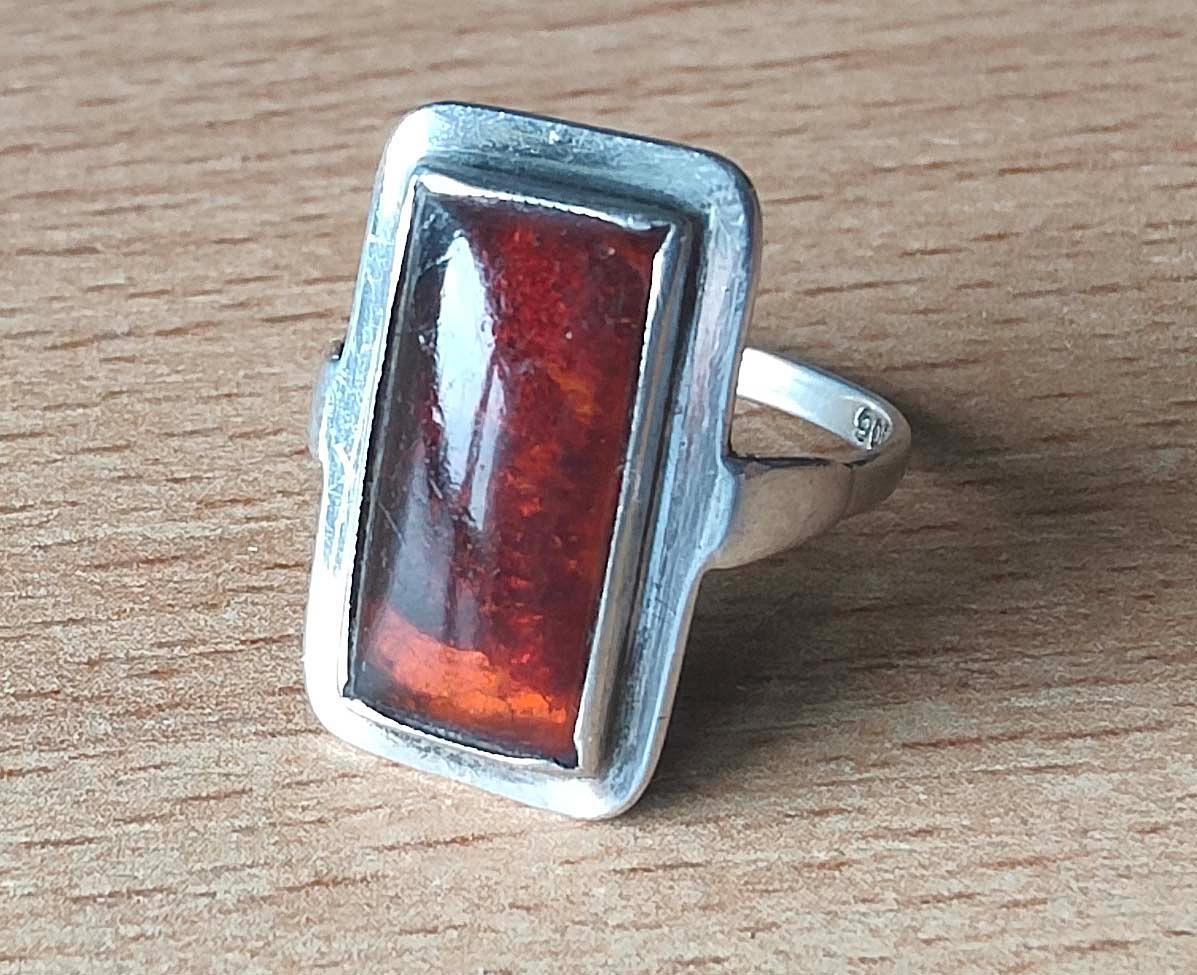 BERNSTEIN RING, Art Deco 900 silver.