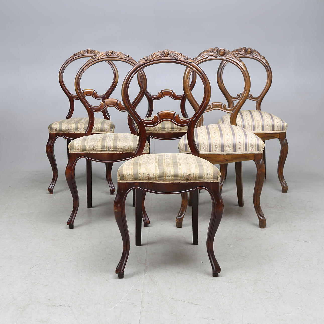 STOLAR, 4+2 st. Rokokostil samt nyrokoko, 18/1900-tal.