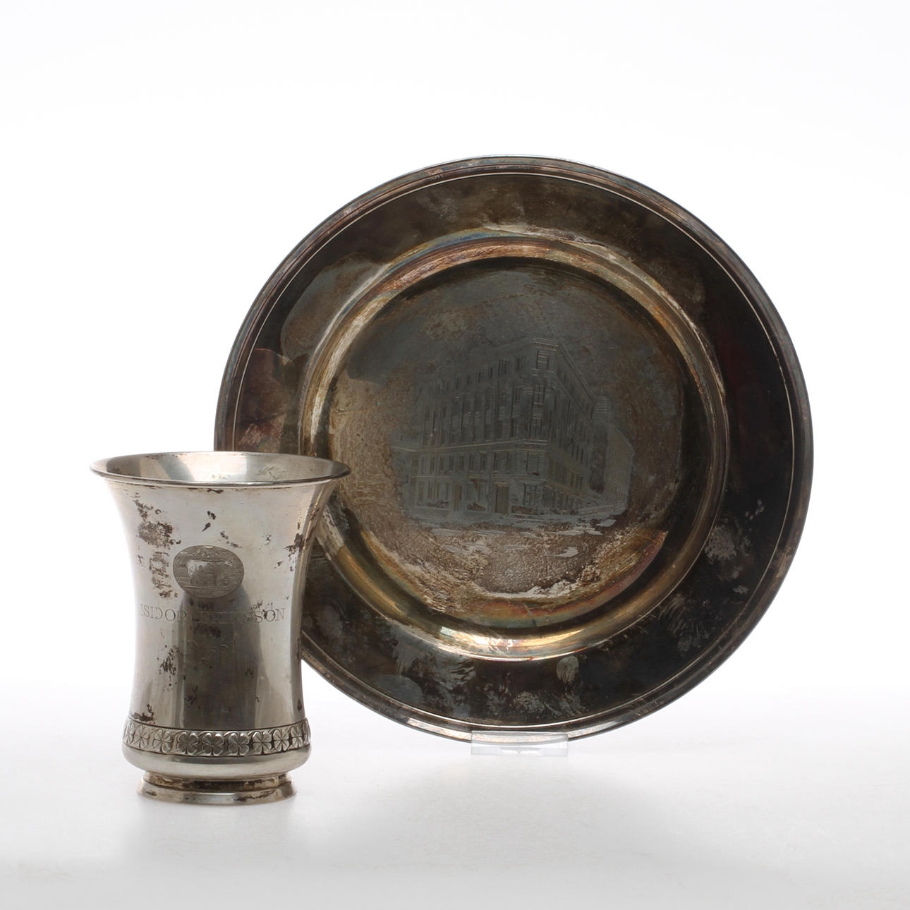 FAT samt BÄGARE, silver, 1900-tal.