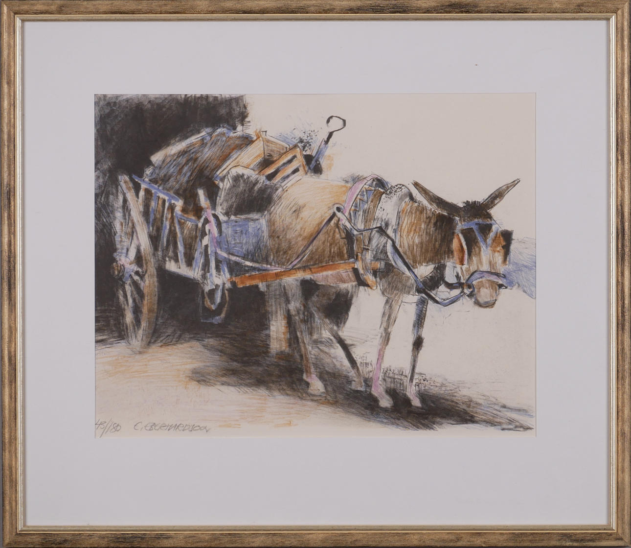 EBBE EBERHARDSON. Färglitografi, signerad E. Eberhardson.