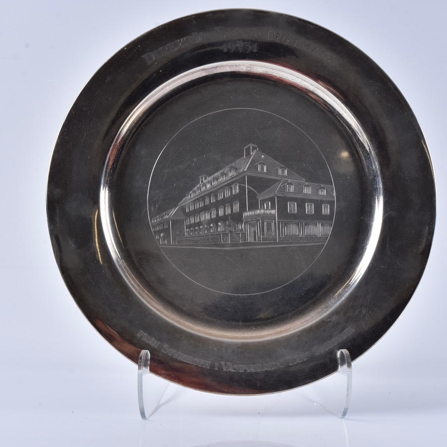 Ein Tablett, Silber, CG Hallberg 1929.