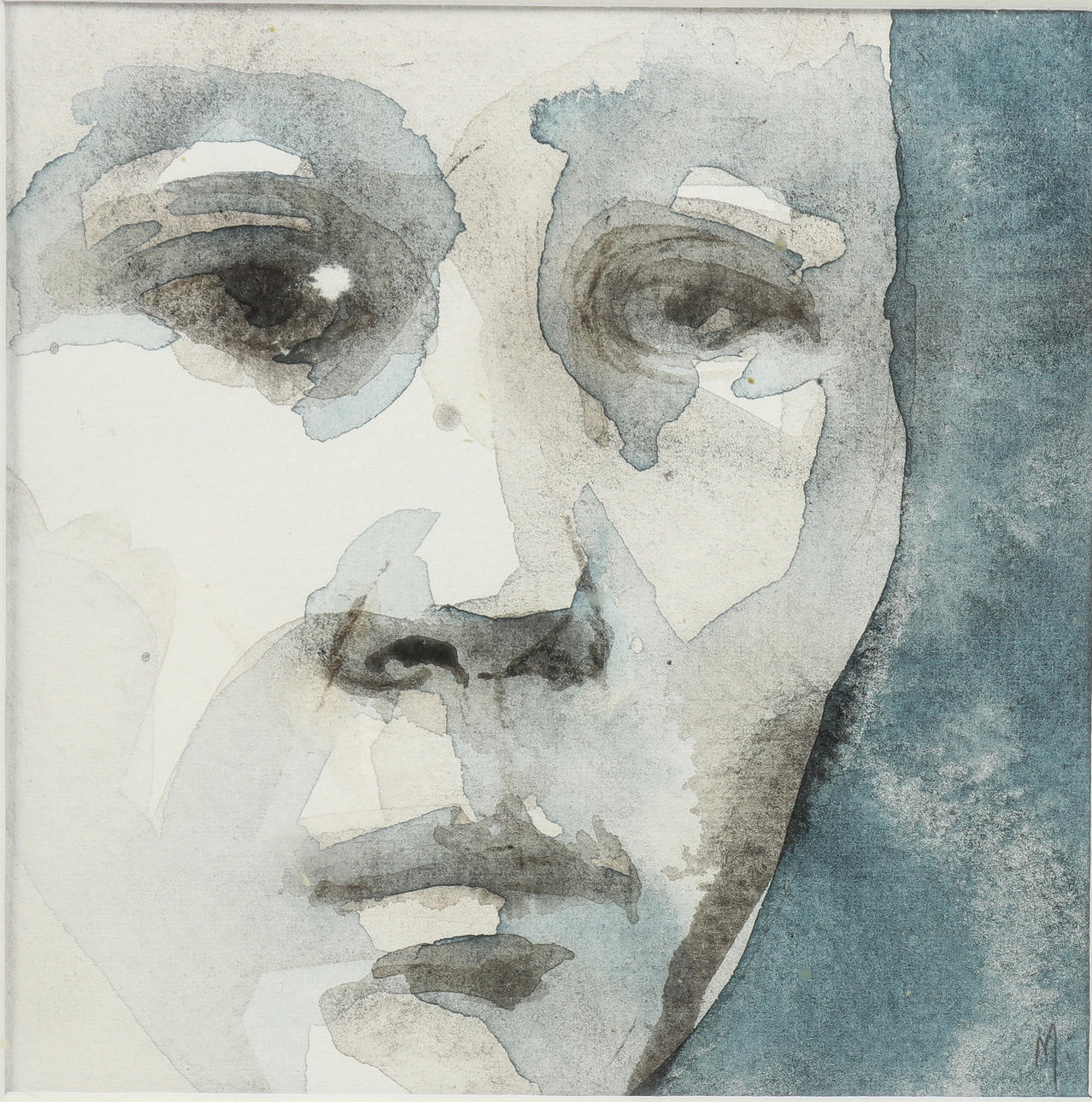 UNIDENTIFIED ARTIST, portrait, signed “M”.