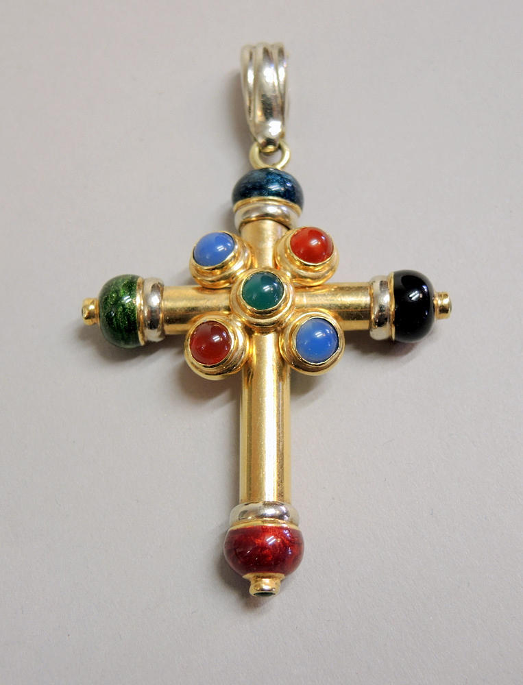 STORT GULD KORS 18KT GULT GULD.