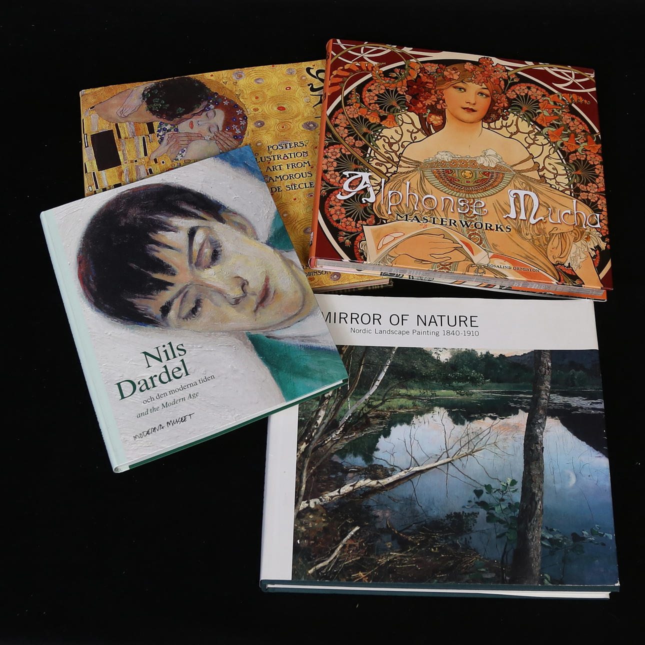 BÖCKER, 4 st, bl.a. om Alphonse Mucha, Nils Dardel.