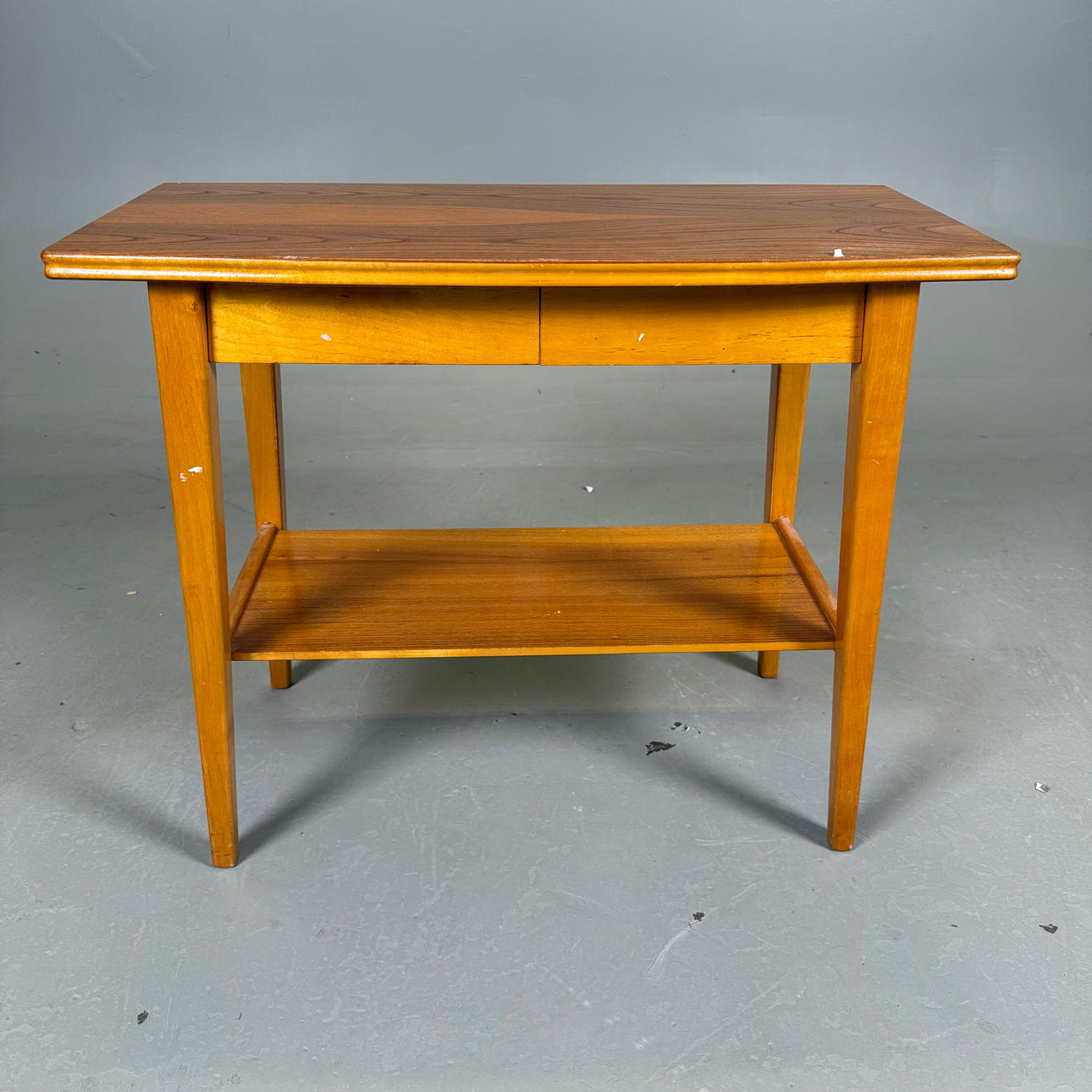 A TABLE WITH DRAWERS, 1940'S.