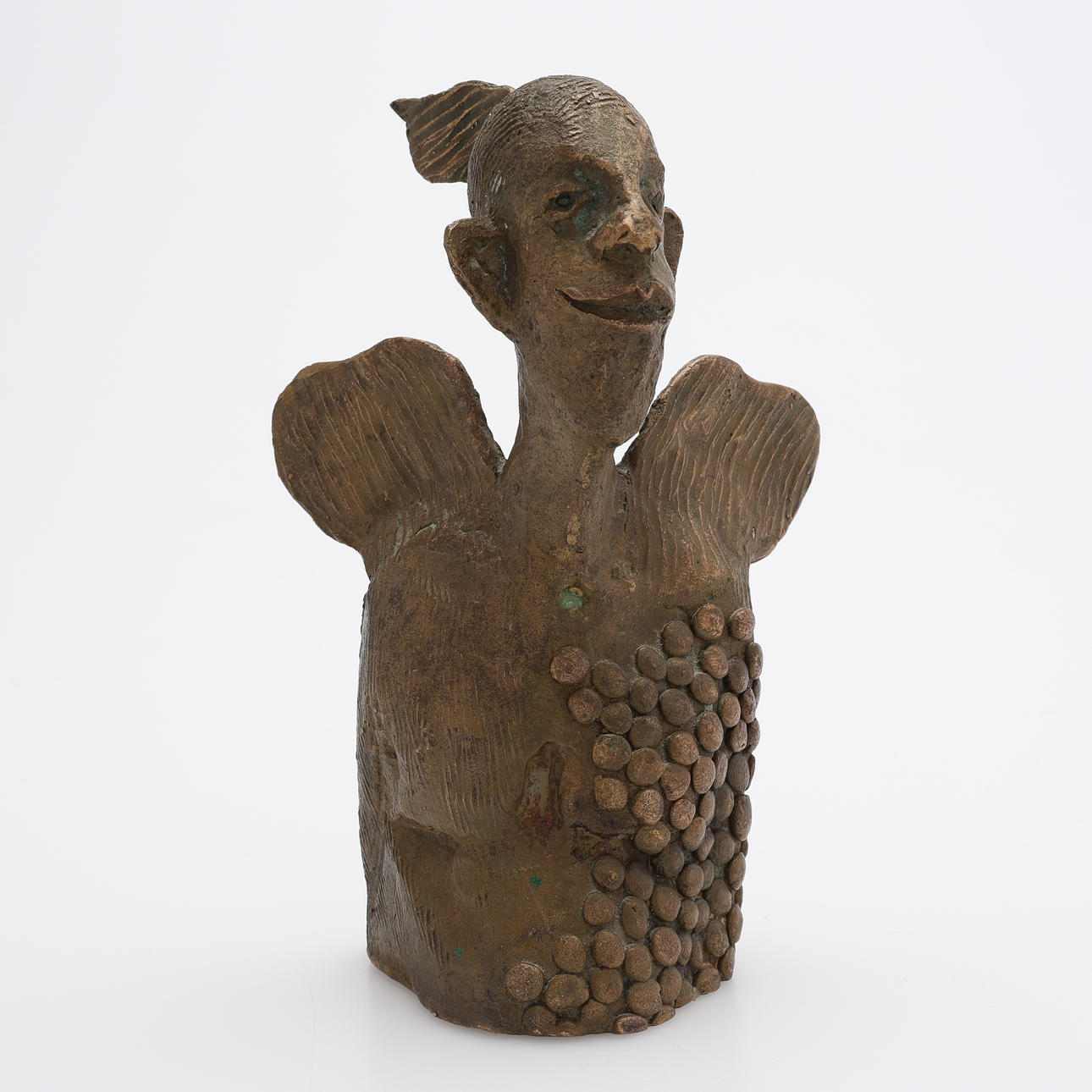 CHRISTEL KHAN. SKULPTUR, FIGUR, BRONS.