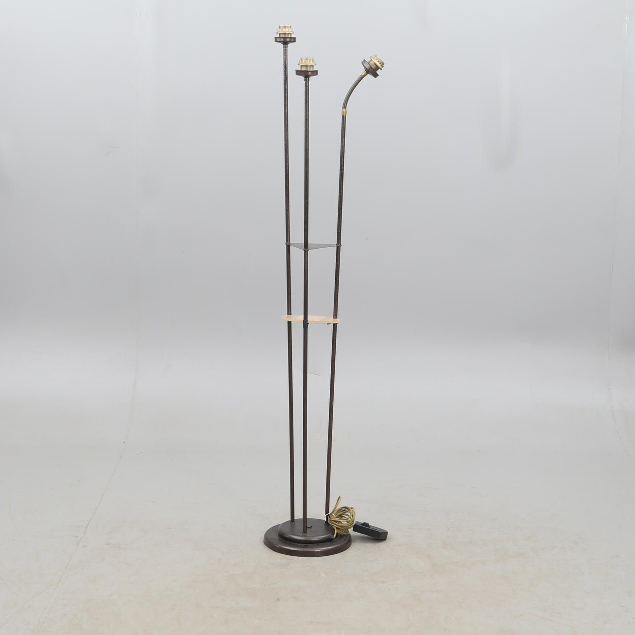 FLOOR LAMP, metal frame, flexible light arms.
