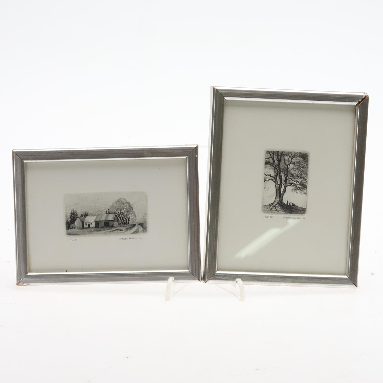 STAFFAN SNIDARE. ETCHINGS, 2 pieces, signed, dated & numbered.