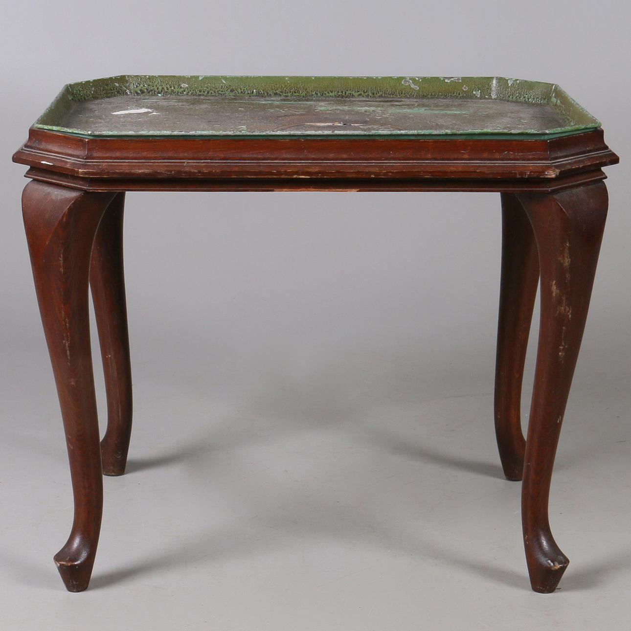 BORD, med plåtbricka, rokokostil, 1900-talets mitt.