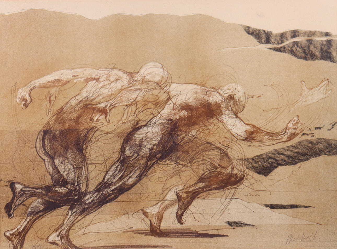 CLAUDE WEISBUCH (1927-2014), Lithografie, Runner.