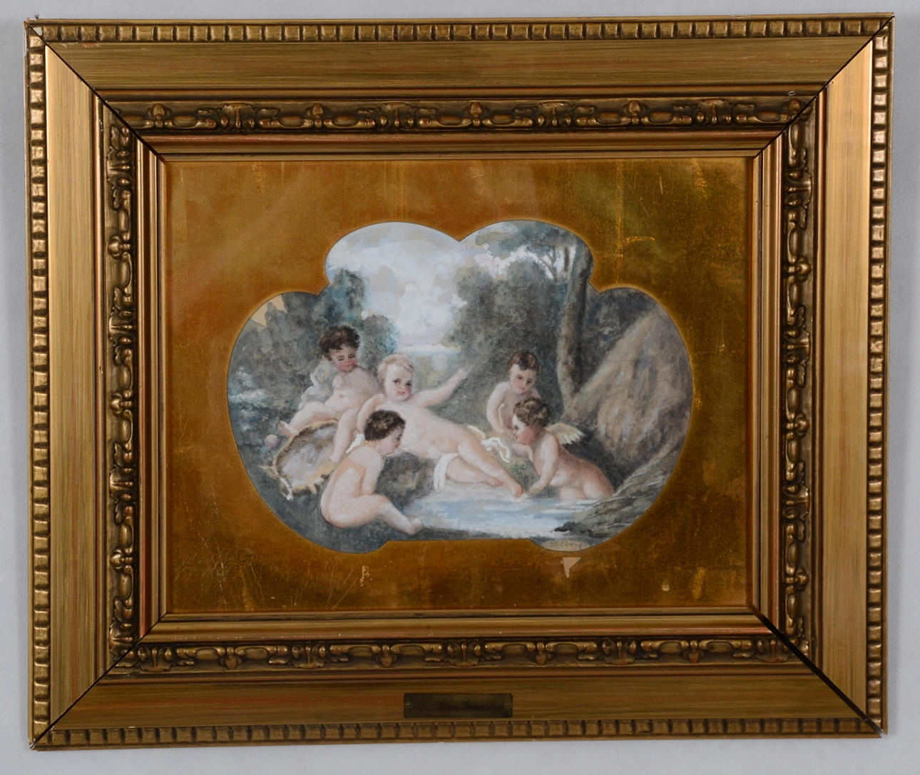 NILS AXEL AHLBERG. Akvarell.