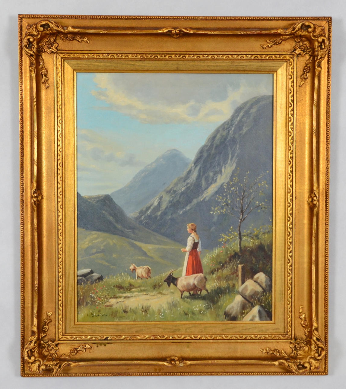 NILS (L BOEHM) WALSETH. Olja på duk.