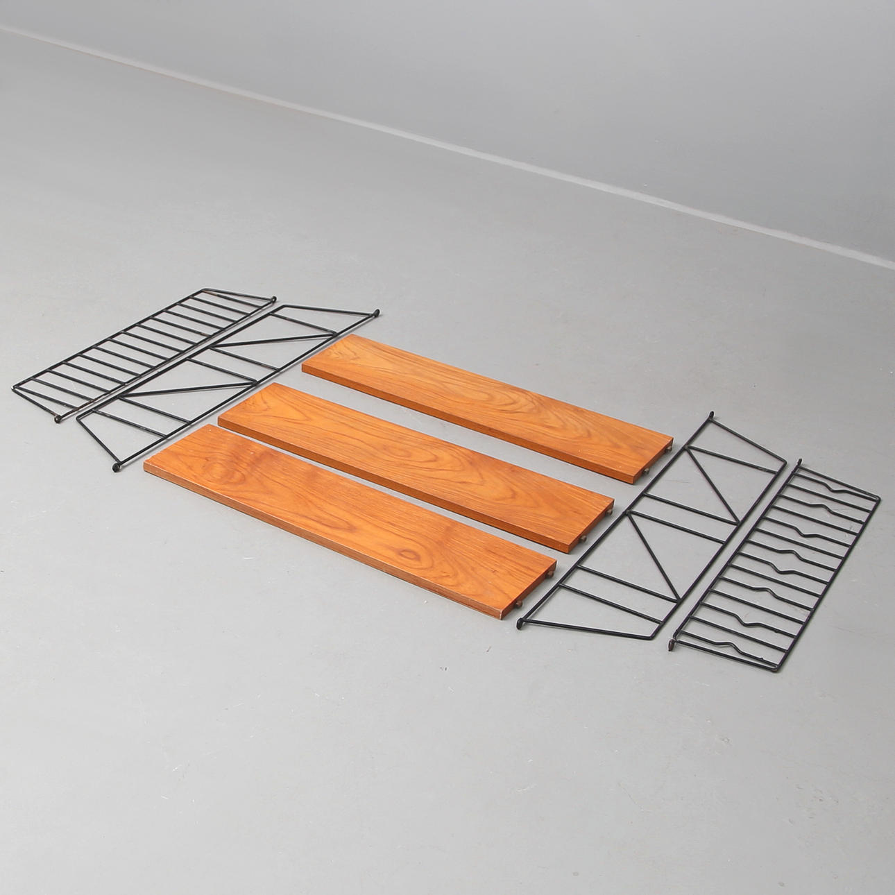 HYLLA, teak & metall, stringtyp, 1960-tal.