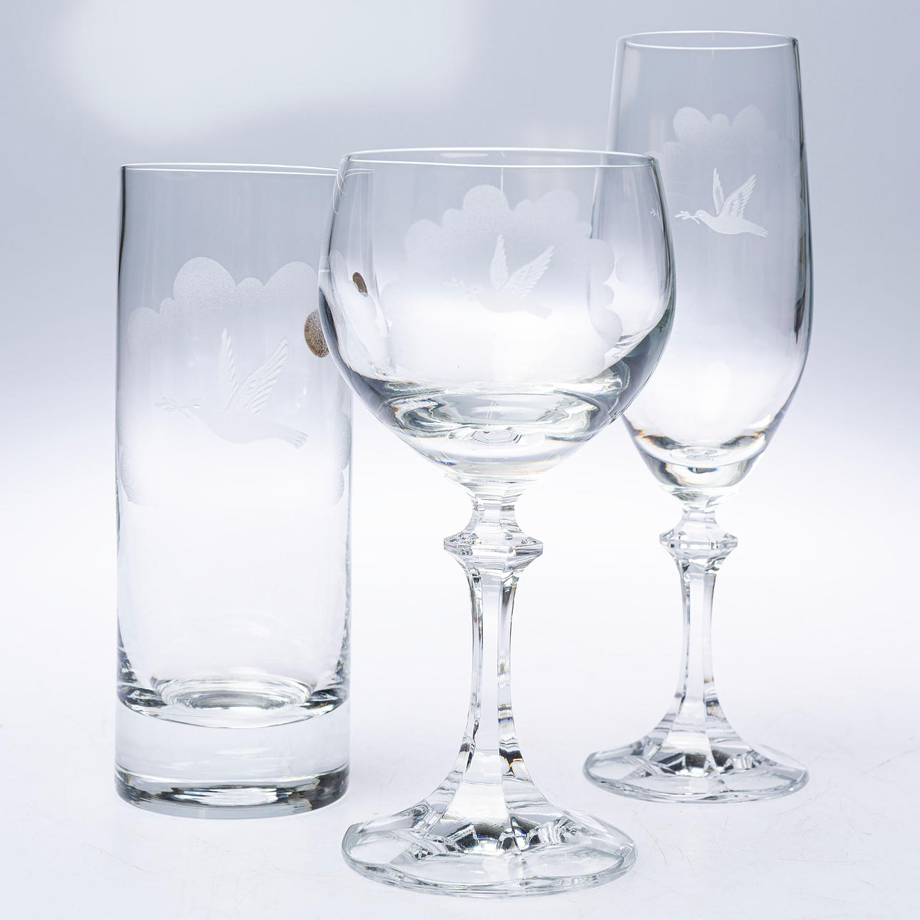 A 36-piece glass tableware set by Cristallerie Zwiesel, Germany. Glass - Utility glass