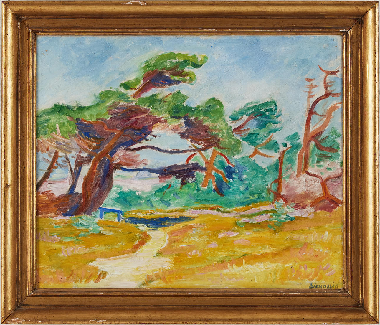 BIRGER SIMONSSON. “Torekov”, oil on canvas, signed.