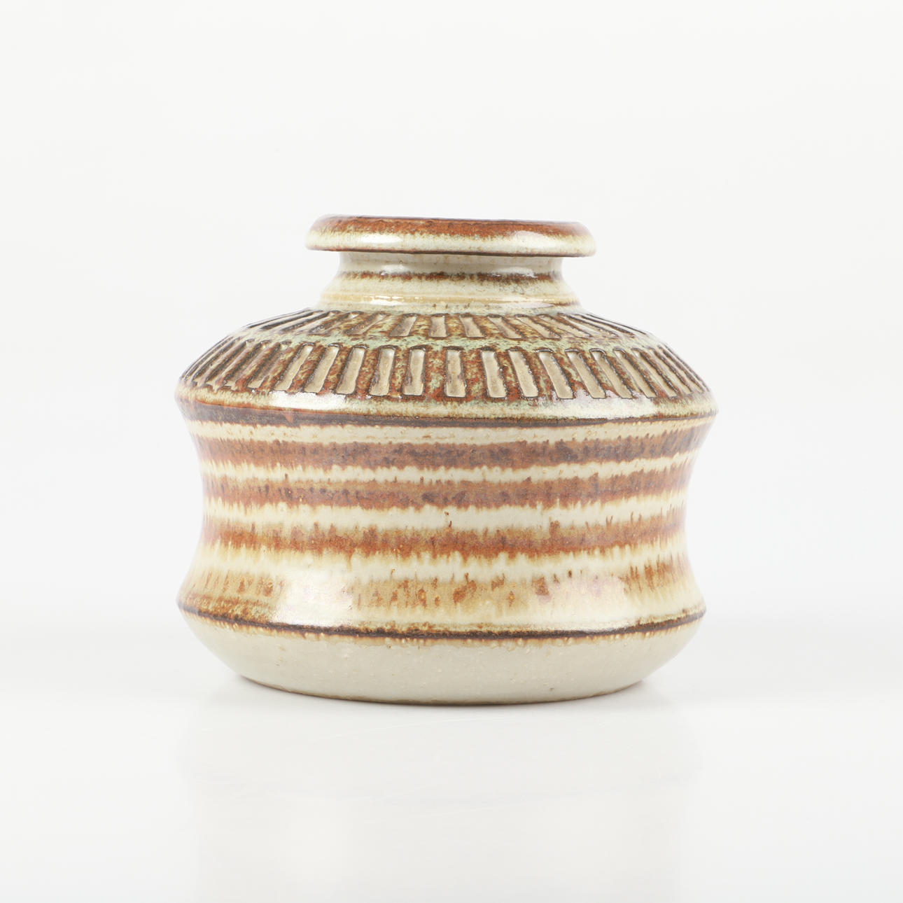 JOSEF SIMON. Vase, glazed stoneware, Søholm, Denmark, signed.