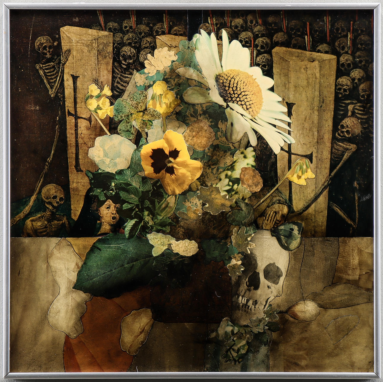 ÅKE HEDMAN collage, signed on the back.