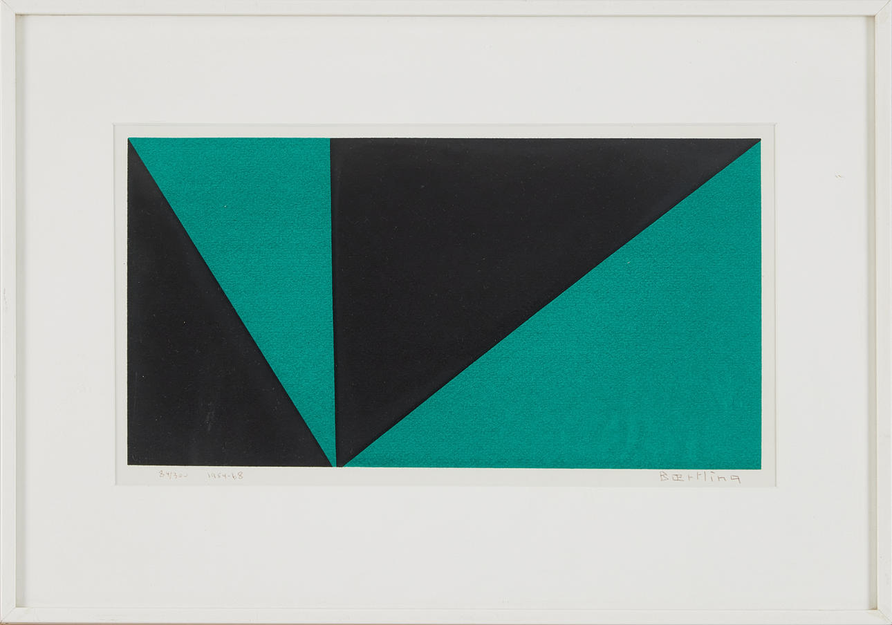 OLLE BAERTLING. “Atum”, silkscreen in colour, signed, numbered 84/300, 1968.