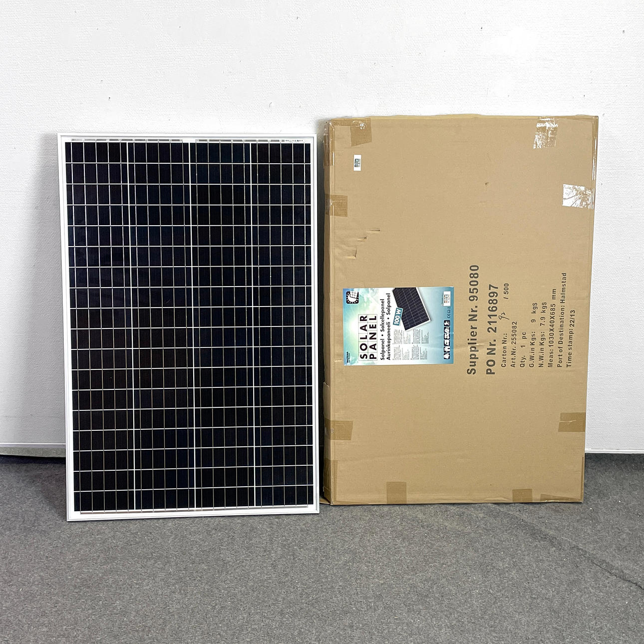 SOLCELLSPANELER, 2 st. 100W, Biltema.