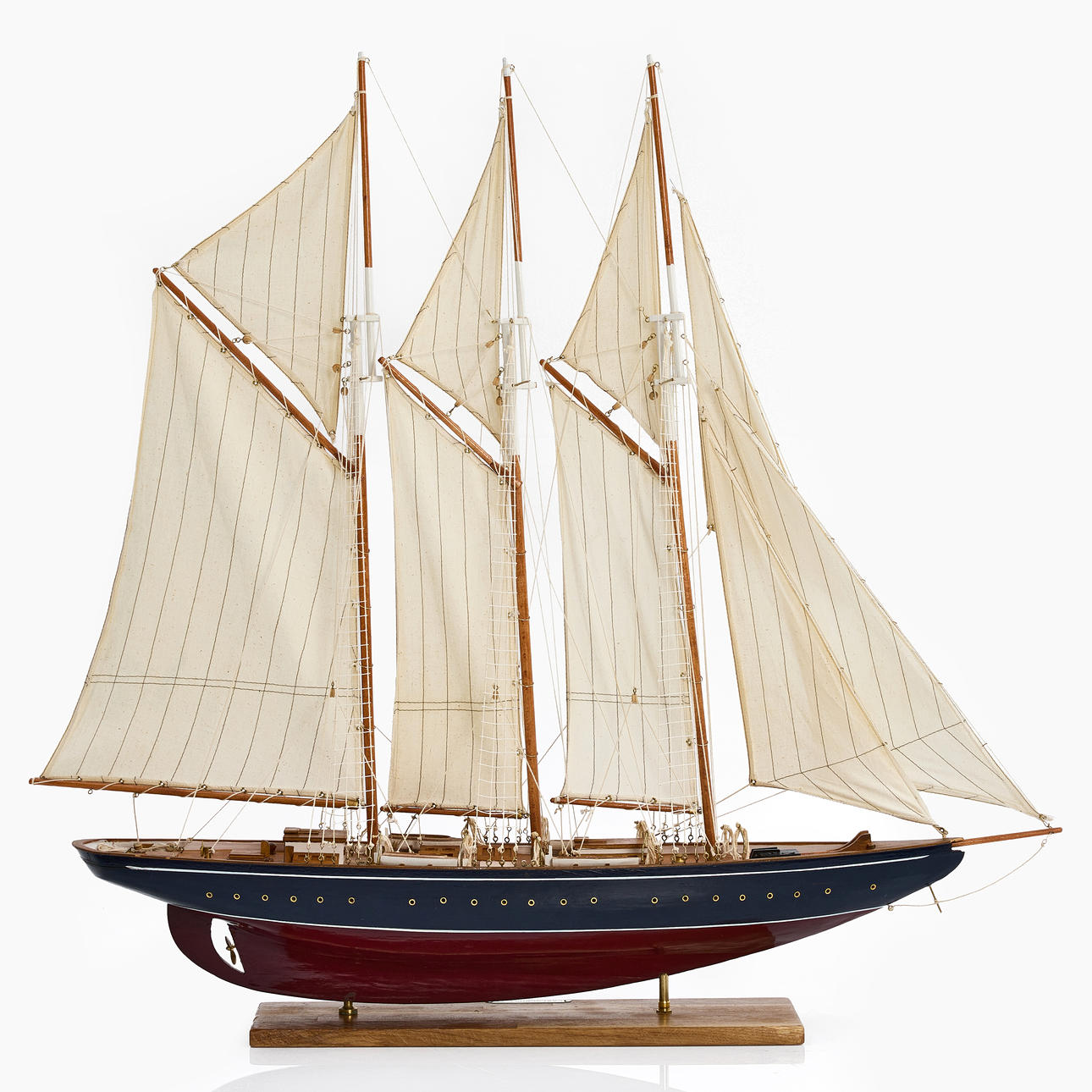 SHIP MODEL, Carlscrona IV, mounted on tripod, three-masted.