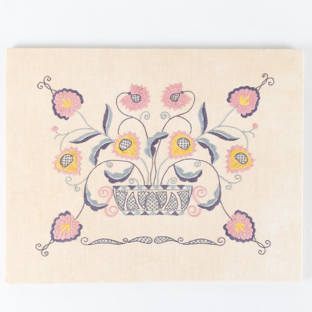 HÄNGKLÄDE & TEXTILTAVLA, 2 st, blekingesöm.