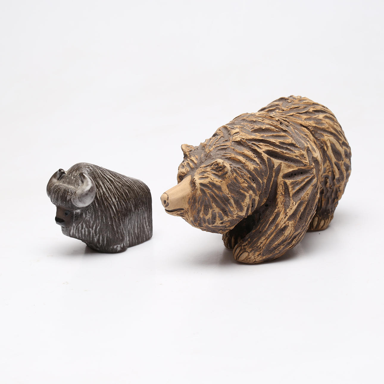 Two UPSALA Ekeby and Nykyrka ceramic figurines.