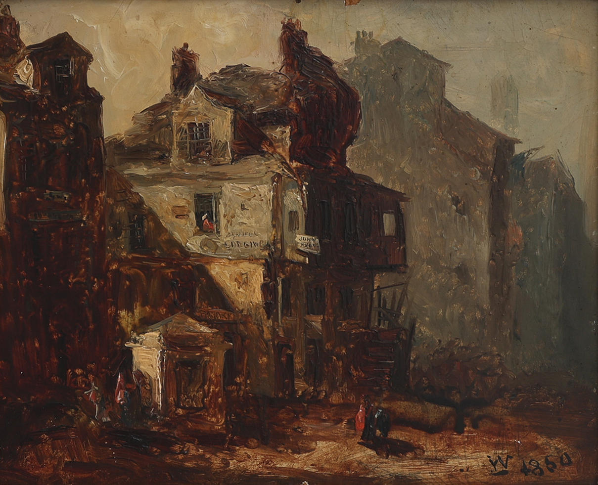 JAMES WEBB. BRITISK GADESCENE MED KROER.