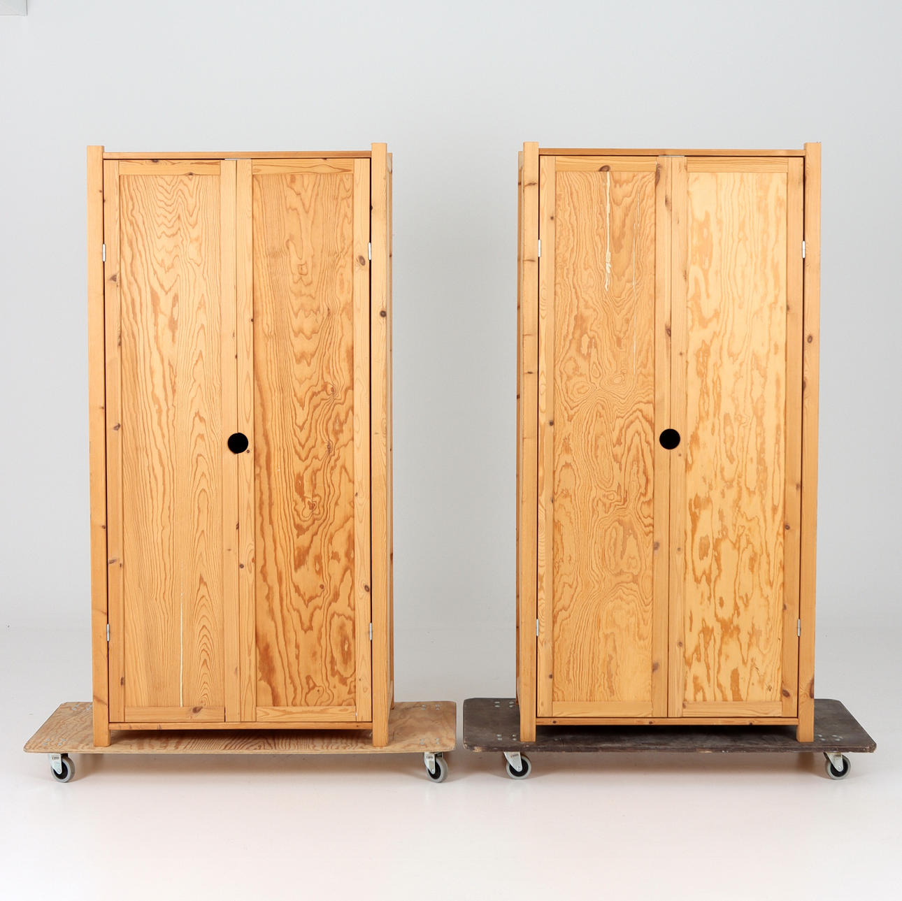 A 2 piece cabinet/wardrobe, pine, “Bialitt” IKEA. 1990s.