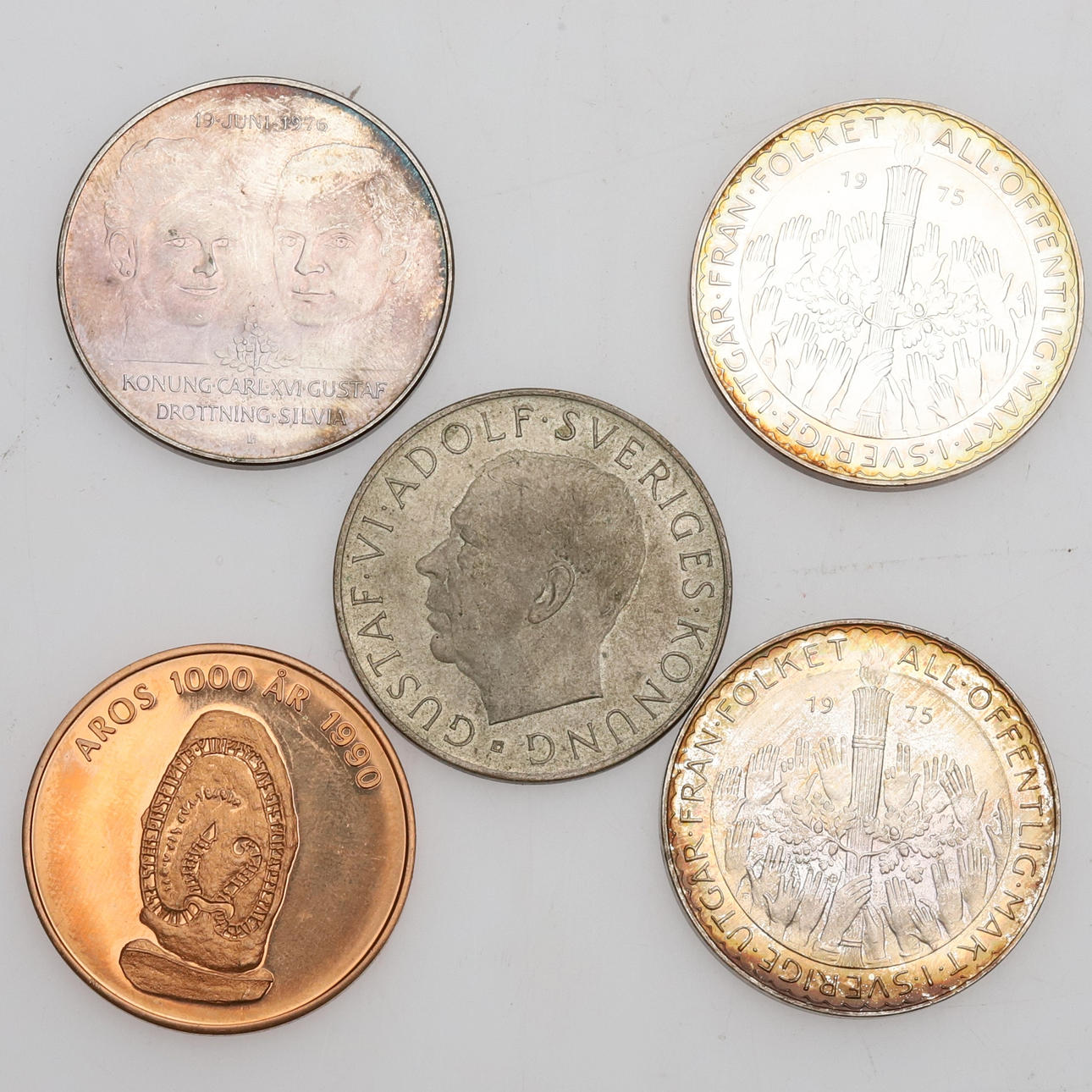 COMMEMORATIVE COINS, 5 PCS.