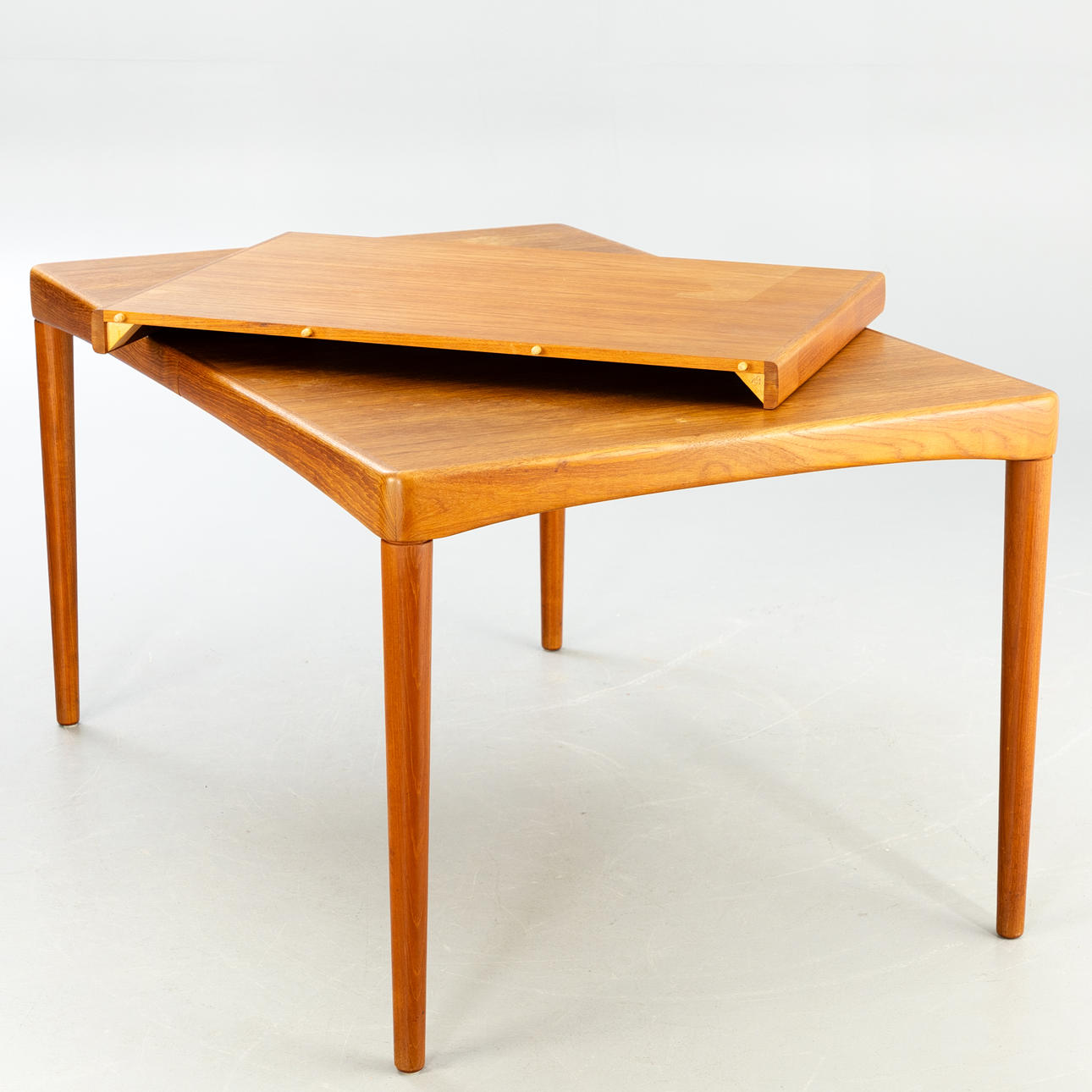 H.W. SMALL. Bramin. Expandable dining table, Denmark, 1960s.