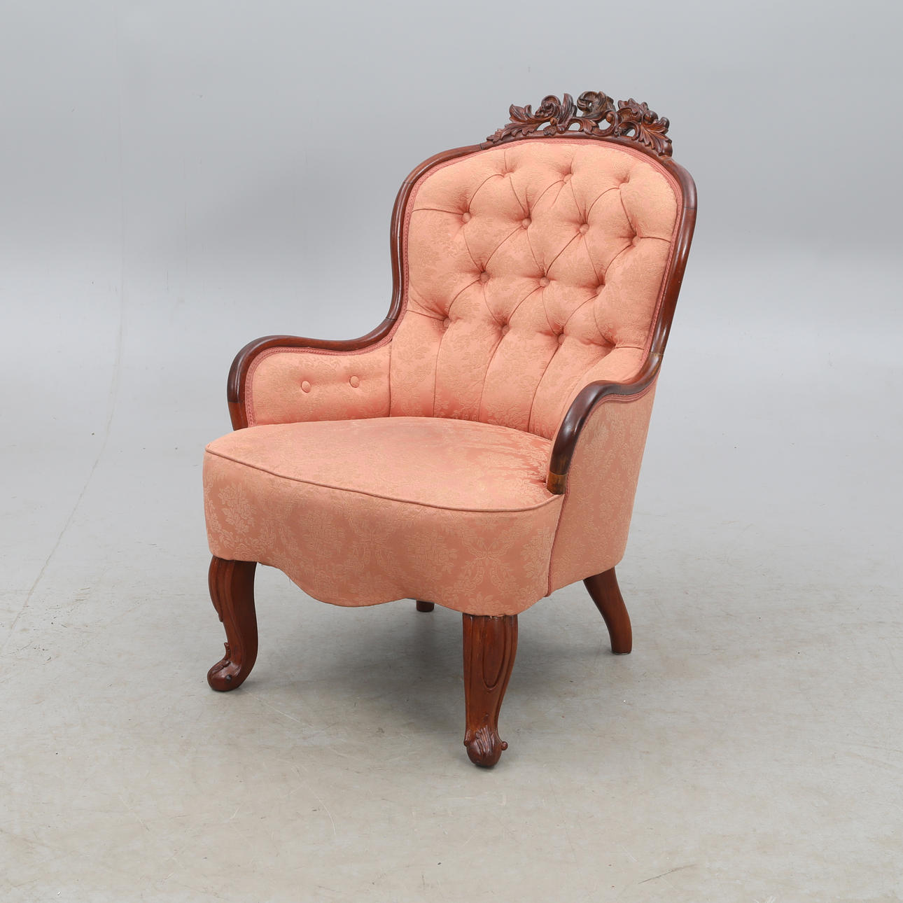 A rococo style armchair, 19th century.