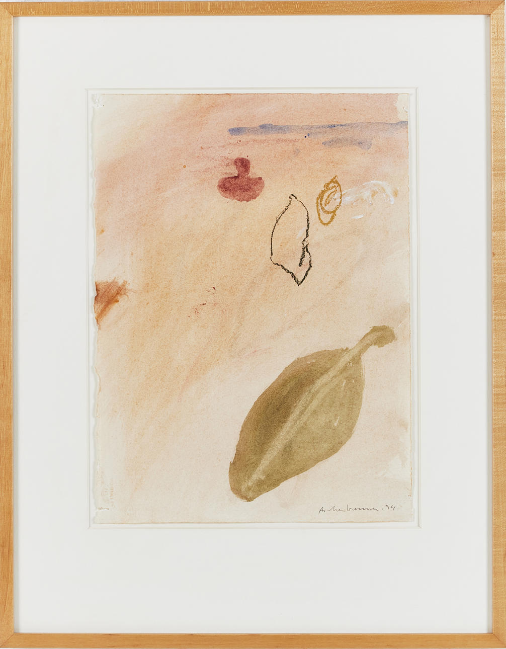 LENNART ASCHENBRENNER. Composition, mixed media on paper, signed, dated -94.