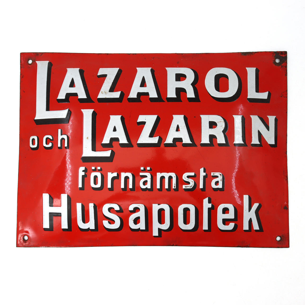 OLDER ADVERTISING SIGN IN SHEET METAL “ENAMEL SIGN” LAZAROL & LAZARIN ...
