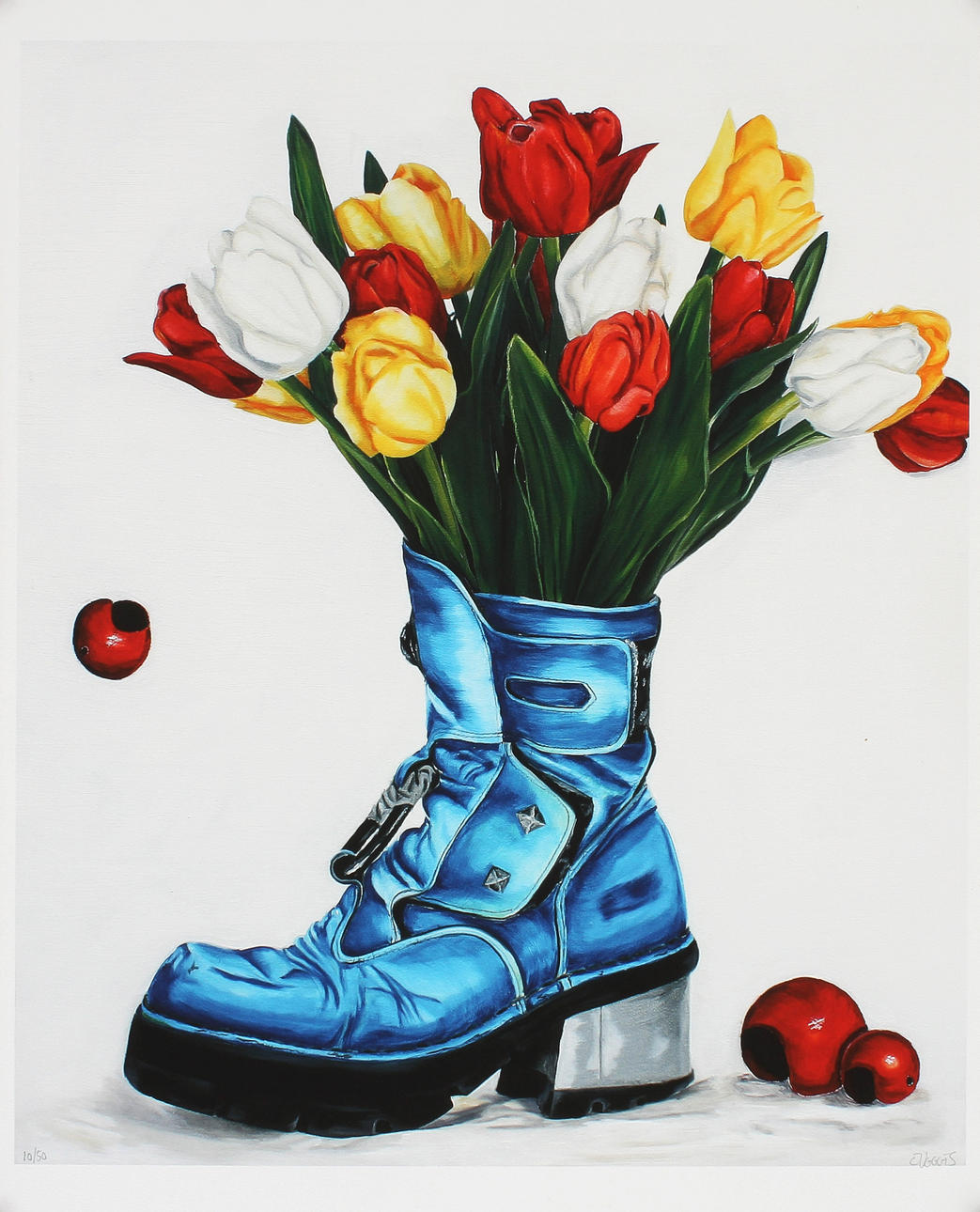 CAROLINE AF UGGLAS. Stilleben, litografi, sign o numr 10/50.