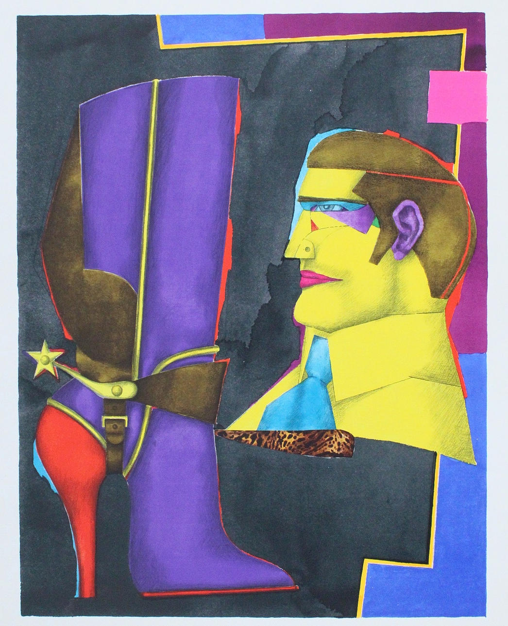 RICHARD LINDNER (1901-1978). EFTER. Grafik, „Untitled“.