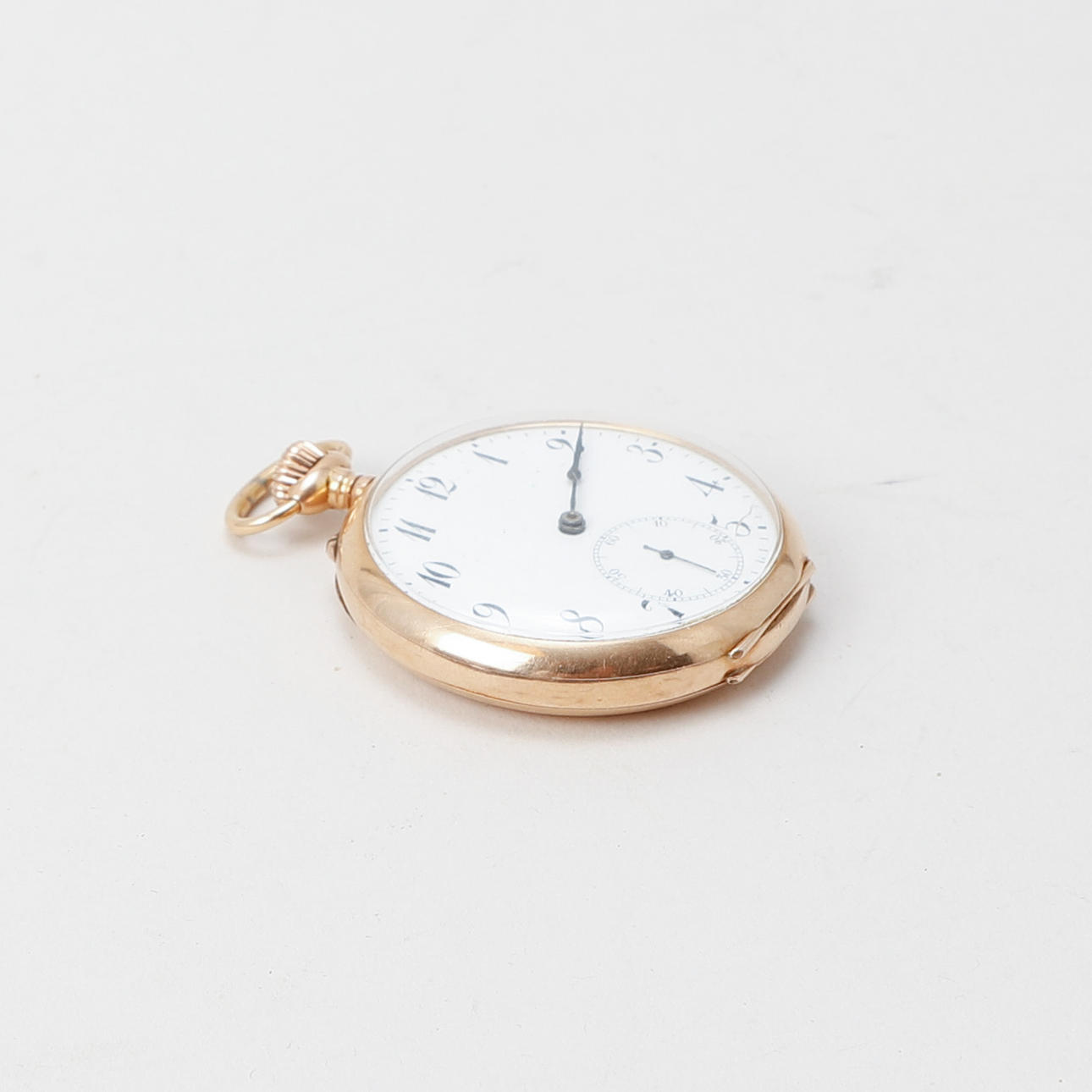 POCKET WATCH, 14 k in outer case, weight approx. 78 grams.