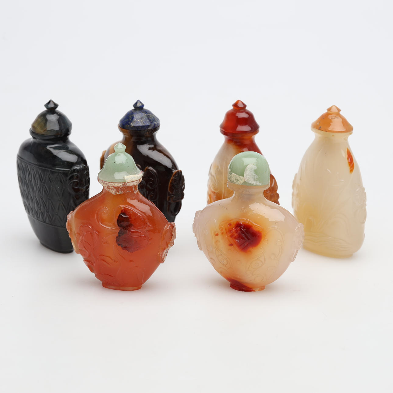 LUGTFLASKER, 6 stk., sten.