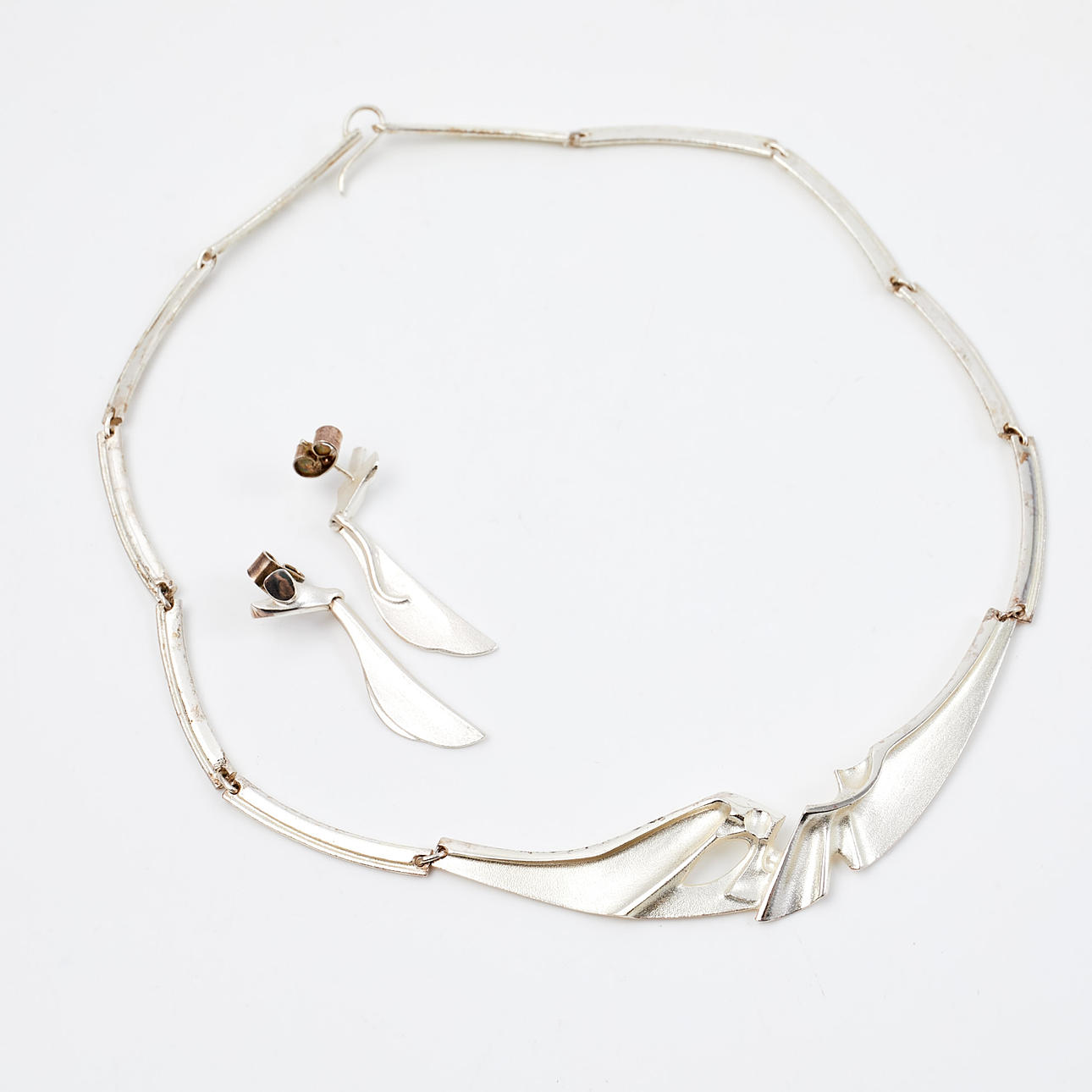 Collar y pendientes, plata, Laponia, Helsinki.