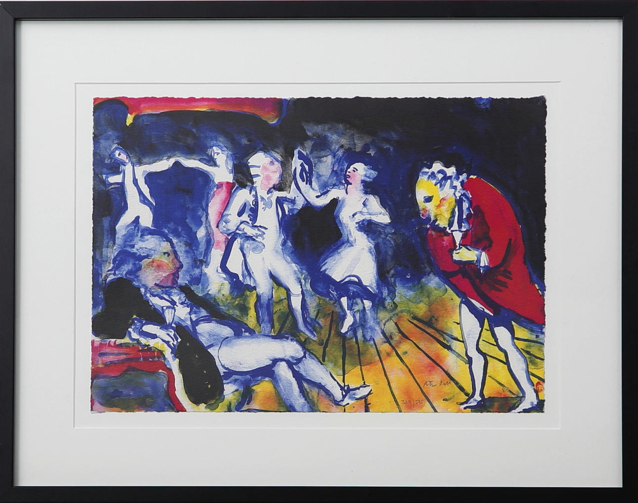 PETER DAHL. Dans på Bellmans tid, färglitografi nr 329/375, signerad.