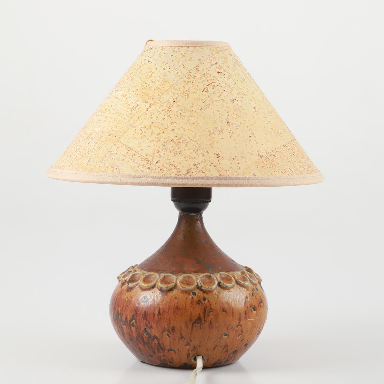 CLAES THELL. Table lamp, ceramic, Höganäs, signed, 1968.