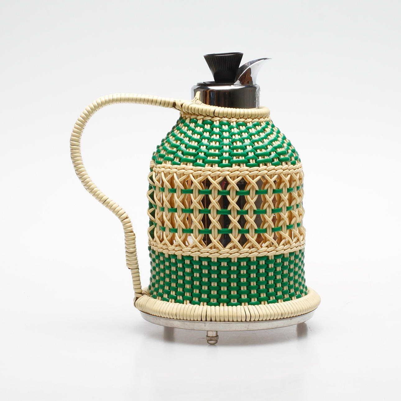 TERMOSKANNA, rottingklädd, 1950/60-tal.