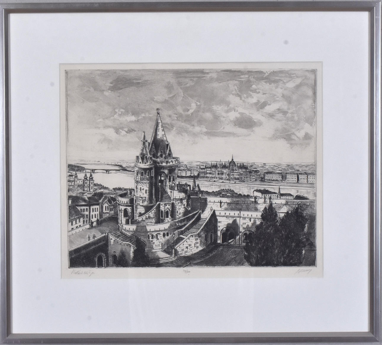 OKÄND UNGERSK KONSTNÄR. Etching.