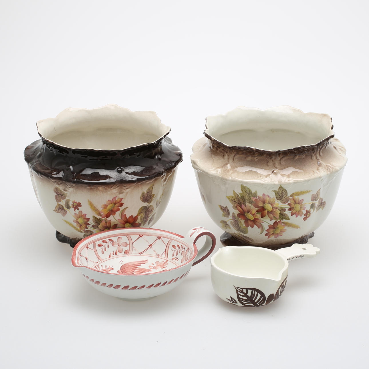 YTTERFODER, SKÅL, KÅSA, 4 delar, Ilse Claesson Rörstrand, Staffordshire, Arabia.